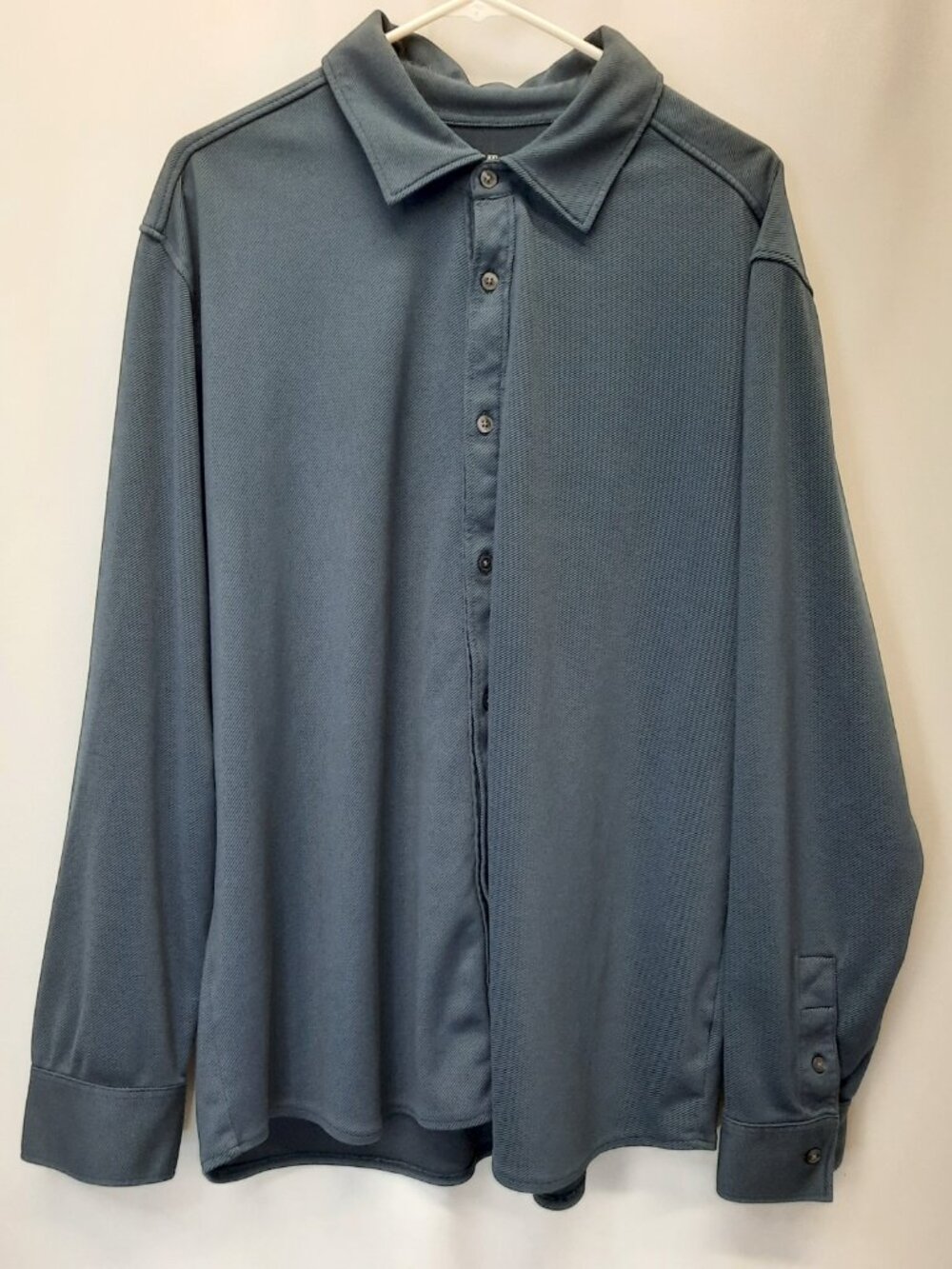 GAP Mens XXL Vintage Long Sleeve Shirt Textured Ribbed Classic Fit 2004 Y2K